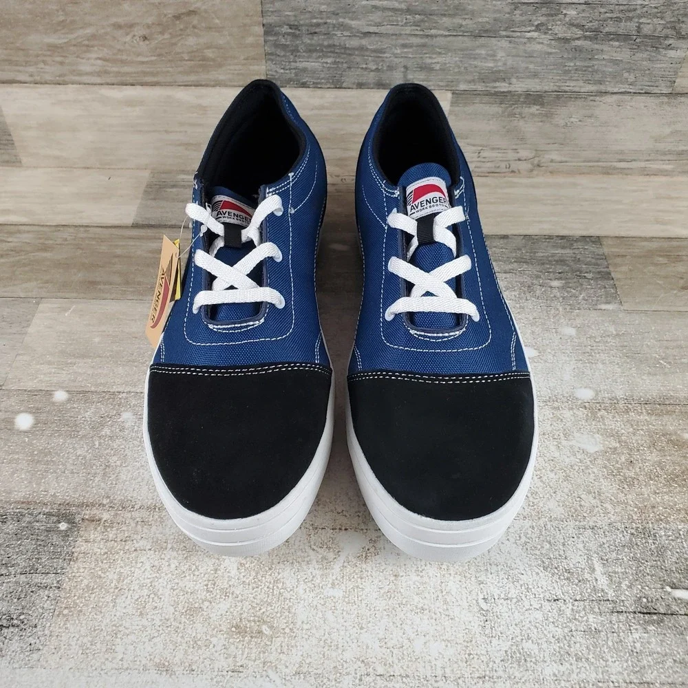 Avenger Blade A135 Mens Work Shoes Sz 13 M Blue Black Suede Comfort Lace Up